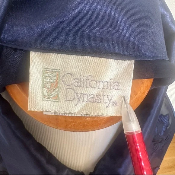 VTG California Dynasty 80s‎ Pajama  Tank Top Blue Burnt Velvet Women’s Sz Medium - Picture 5 of 6